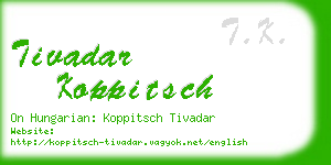 tivadar koppitsch business card